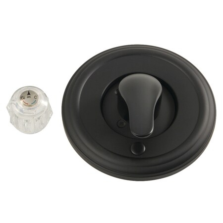 Kingston Brass KT690DT Universal Tub and Shower Trim Kit for Delta Shower Faucet, Matte Black KT690DT